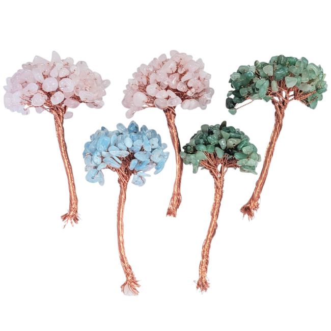 incenso ad Set di 5 alberi fai-da-te in pietra naturale – Base non inclusa