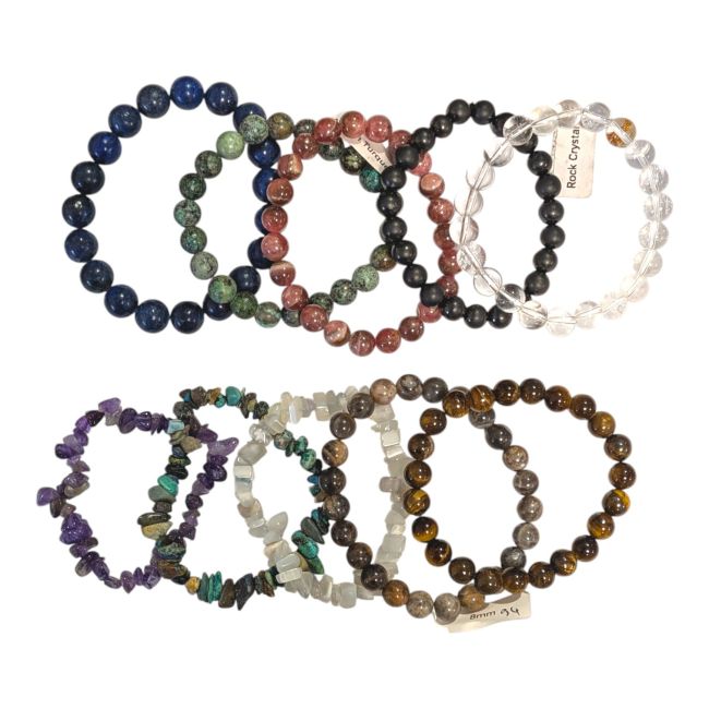incenso ad Braccialetti misti in pietre naturali – 10 pezzi|it