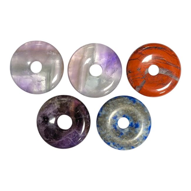 incenso ad Set di 5 ciambelle assortite in pietra naturale