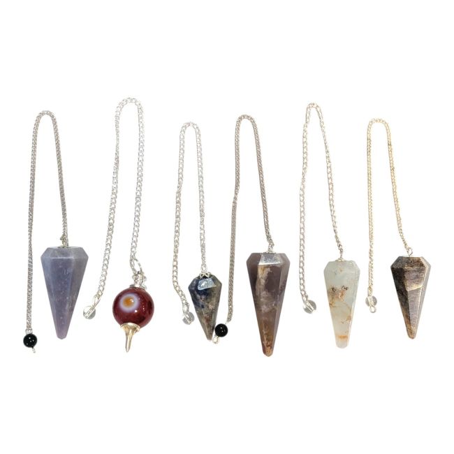 incenso ad Set di 6 pendoli realizzati con pietre naturali.