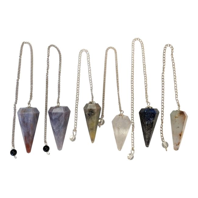 incenso ad Set di 6 pendoli realizzati con pietre naturali.