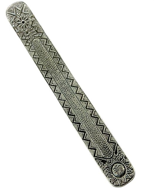 Portaincenso in metallo bianco 23cm