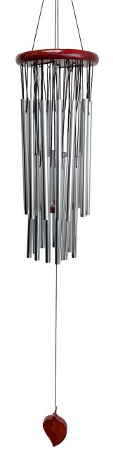 Campanello 2 Livelli Foglia Argento 95cm