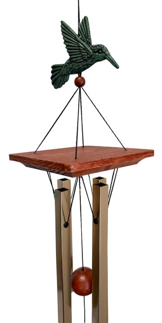 Campanello Quadrato in Bronzo Colibrì 60cm