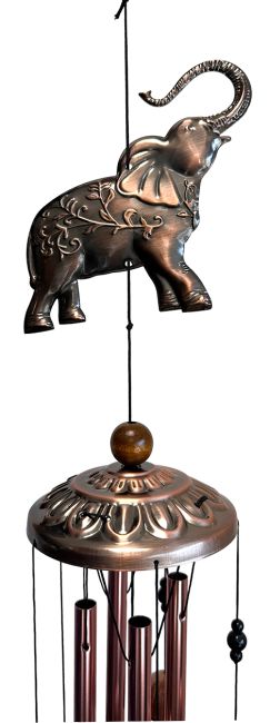 Campanella a vento Elefante in oro rosa 92 cm