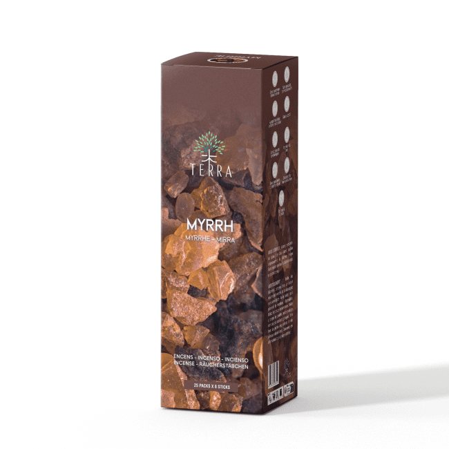 TERRA Incenso alla mirra senza carbone 12gr