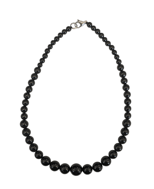 Onyx A Collana Goccia Perline 6-14mm 45cm