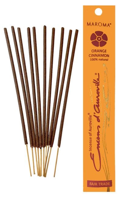 Auroville Incenso Arancia Cannella 5x 10 Bastoncini