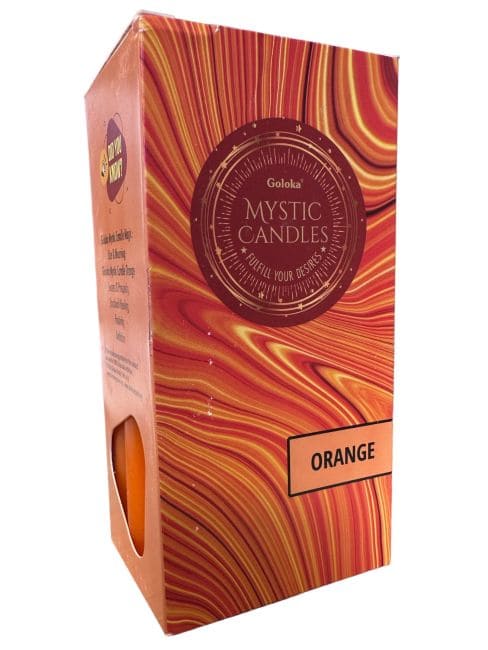 incenso ad Candele Goloka Colorate Massa Arancione 13cm 20pz|it