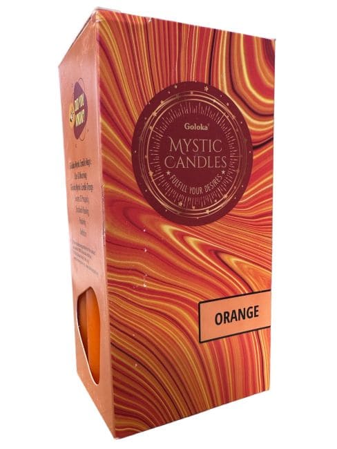 Candele Goloka Colorate Massa Arancione 13cm 20pz