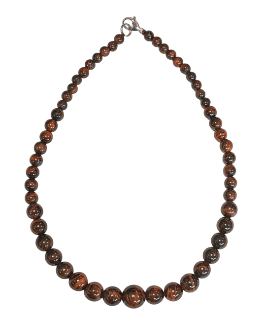 Collana occhio di bue con perline a goccia 6-14 mm 45 cm