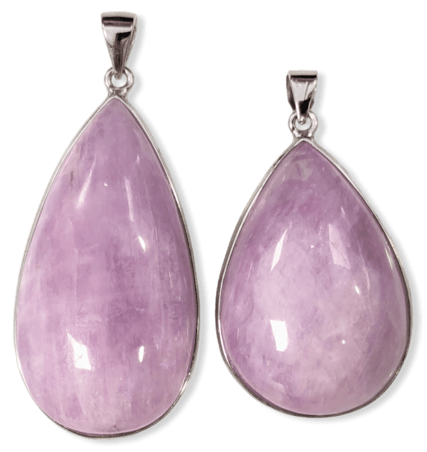 Ciondolo in argento 925 con Kunzite AA+ 2 pezzi 21,84 g