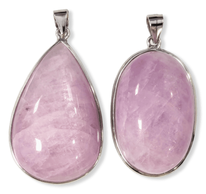 Ciondolo in argento 925 con Kunzite AA+ 2 pezzi 21,4 g