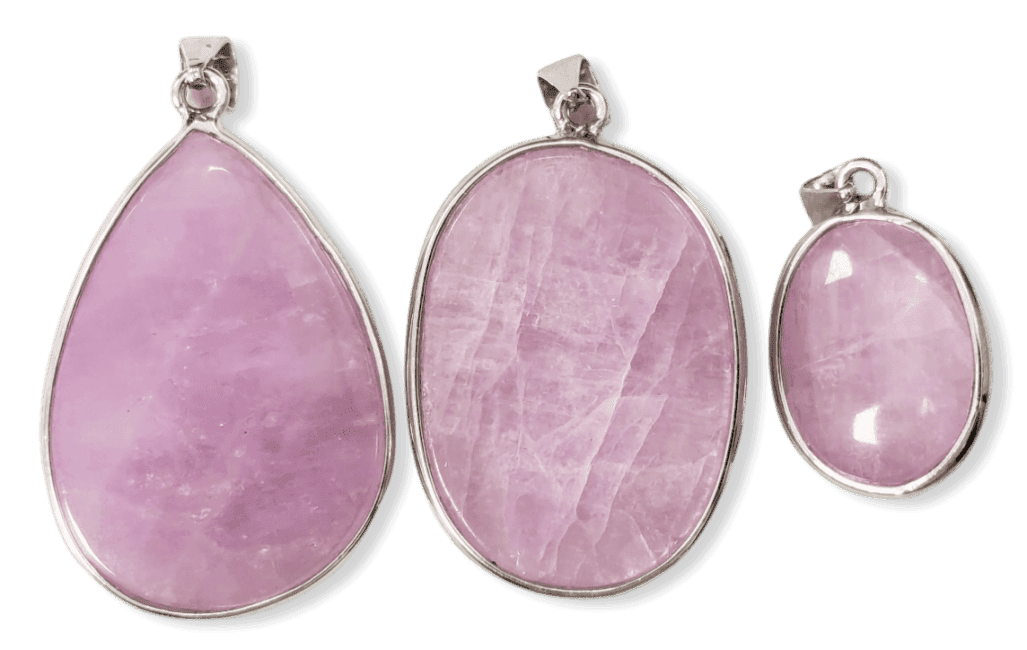 Ciondolo in argento 925 con Kunzite AA+ 3 pezzi 22,72 g