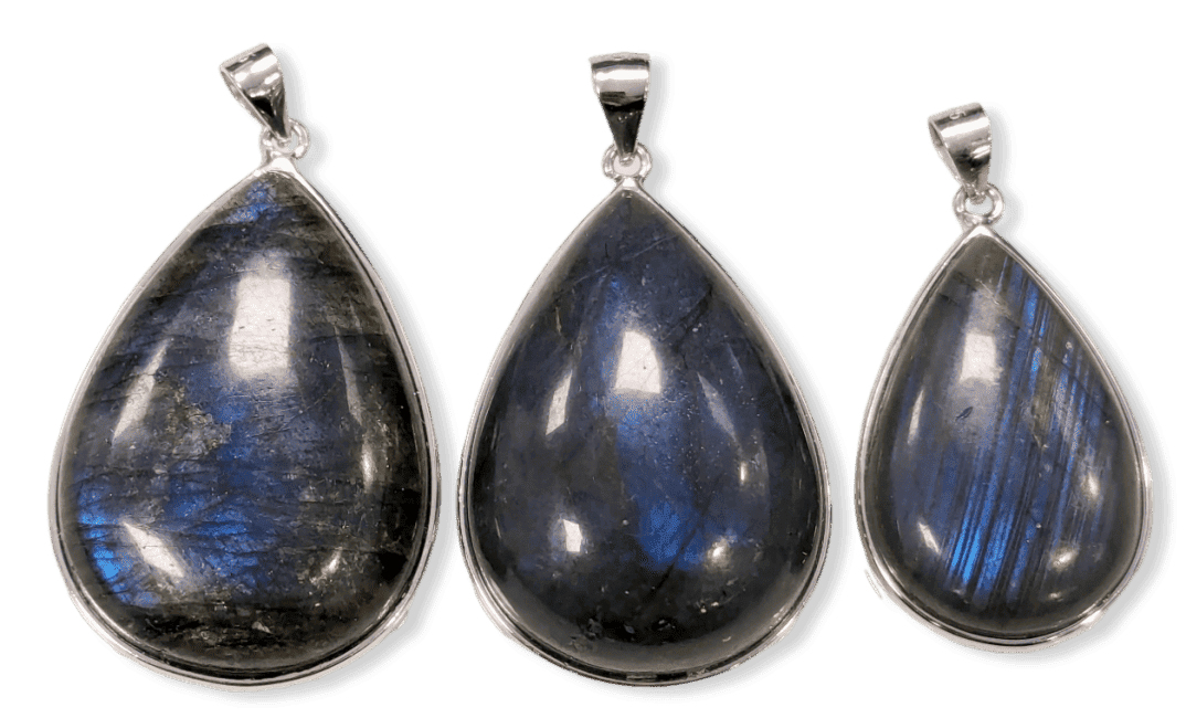Art Gecko - Ciondolo Ovale In Labradorite Su Argento 925, Fatto A Mano In India, Regalo In Confezione - 4