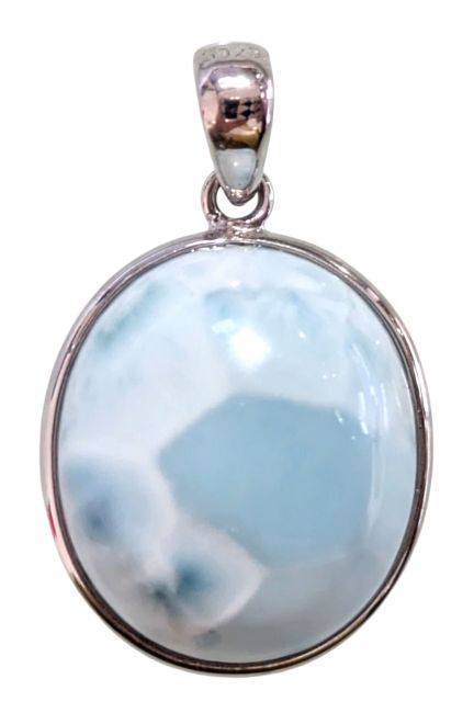 Ciondolo in argento sterling 925 con larimar AA 2,31 g