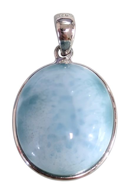 Ciondolo in argento sterling 925 con larimar AA, 2,32 g