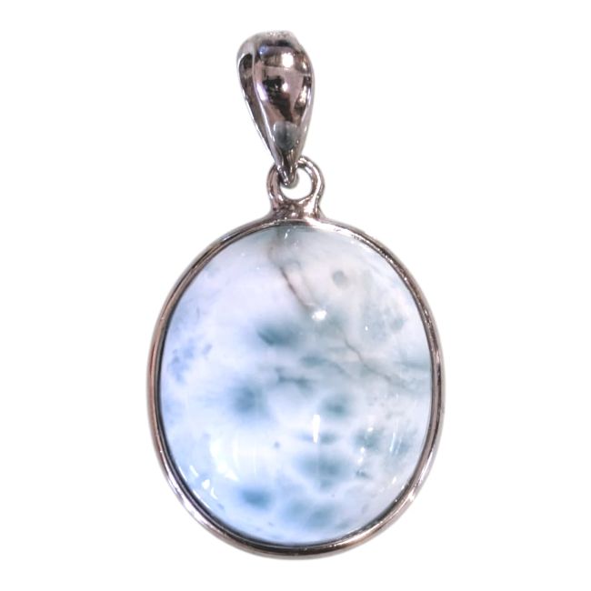 Ciondolo in argento sterling 925 con larimar AA, 1,89 g
