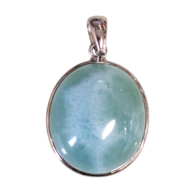 Ciondolo in argento sterling 925 con larimar AA 2,51 g