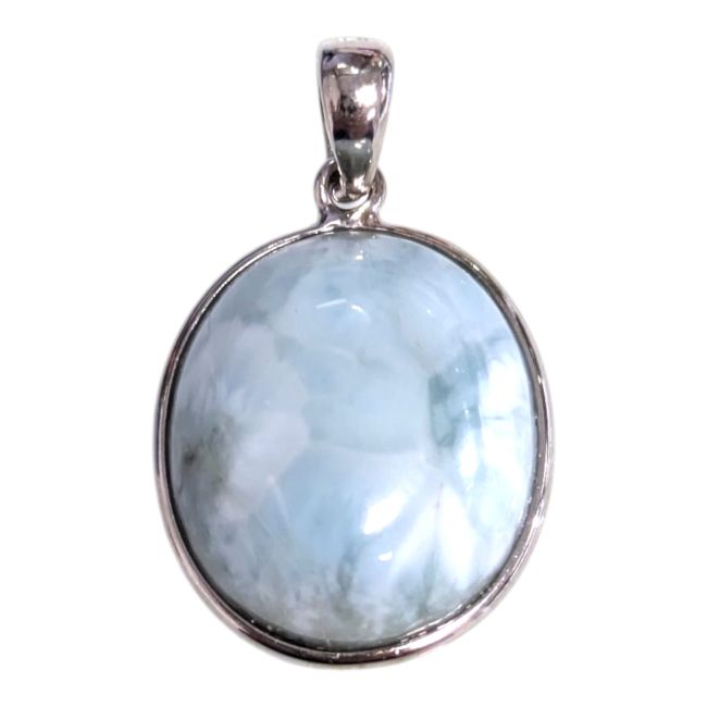 Ciondolo in argento sterling 925 con larimar AA 2,01 g