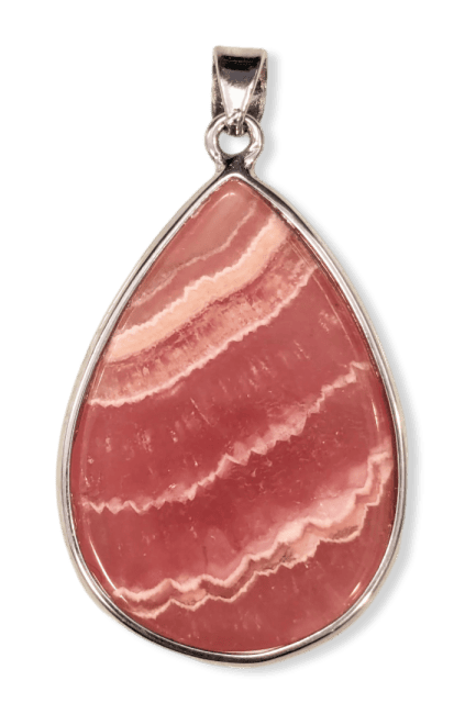 Ciondolo in argento 925 rodocrosite Argentina AAA 1 pezzo 6,57 g