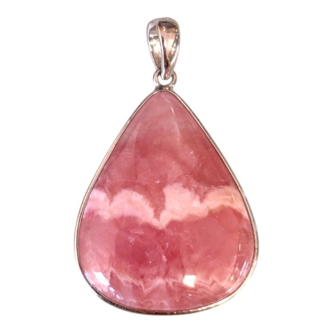 Ciondolo in rodocrosite in argento sterling 925, argento AAA, 1 pezzo, 3,97 g