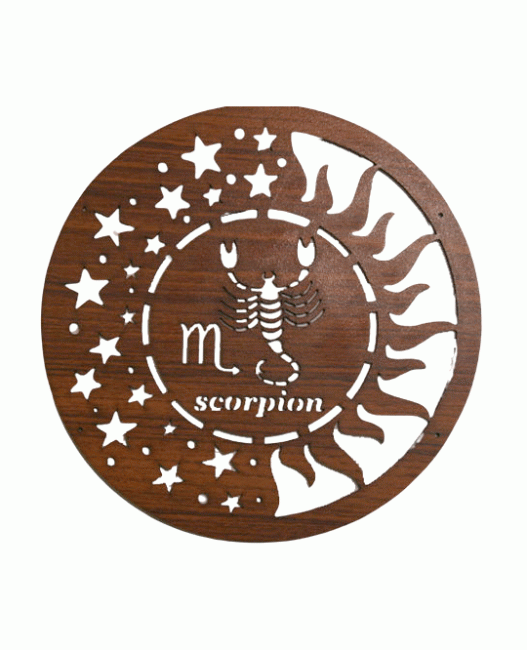 incenso ad Pannello magnetico in legno Astro Scorpion da 18 cm per HMD999