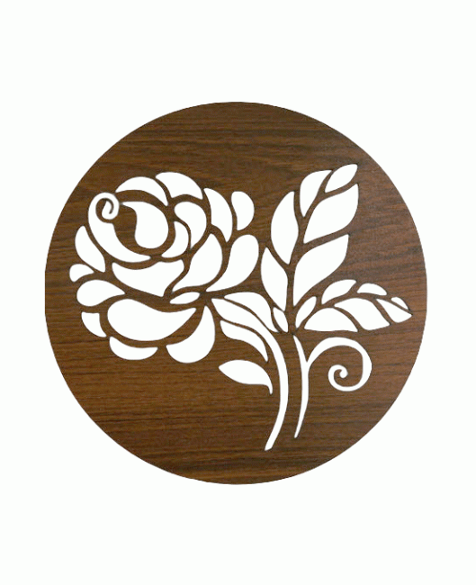 Pannello magnetico in legno con fiori e foglie da 18 cm per HMD999