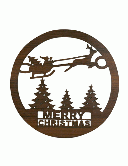 Cartello magnetico di Buon Natale in legno da 18 cm per HMD999