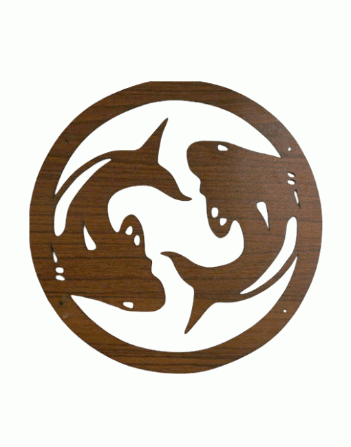 Pannello magnetico in legno a forma di pesce da 18 cm per HMD999