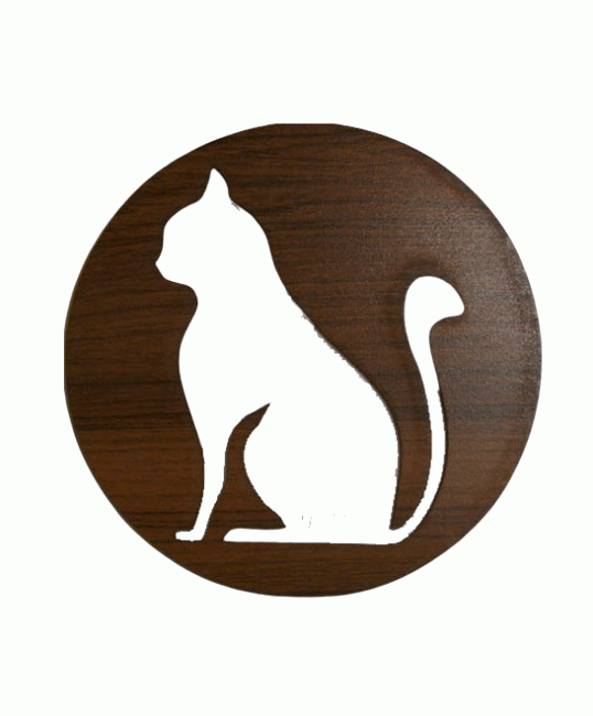 Cartello magnetico in legno a forma di gatto da 18 cm per HMD999