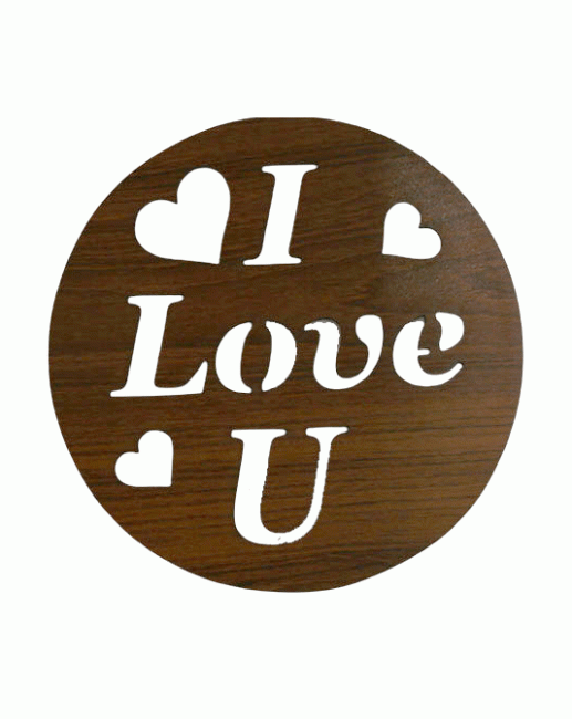 Cartello magnetico in legno I Love U 18 cm per HMD999