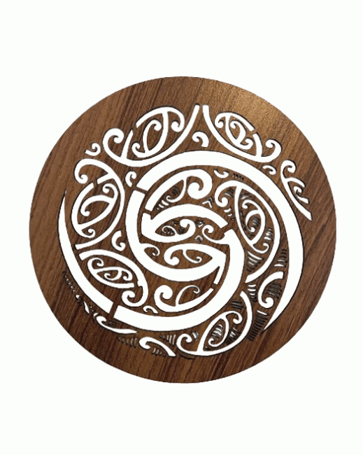 Pannello magnetico in legno con motivo celtico a spirale da 18 cm per HMD999