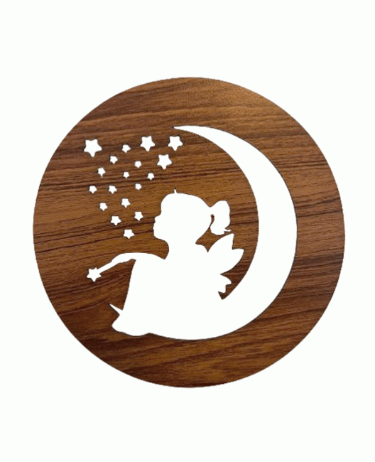 Cartello magnetico in legno, Angelo delle Stelle, 18 cm, per HMD999