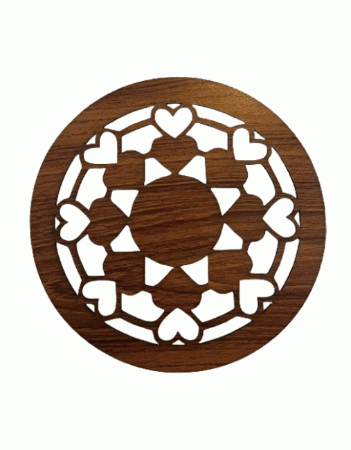 Cartello magnetico in legno Cuore dell'armonia 18 cm per HMD999