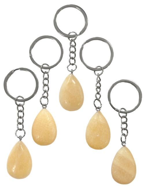 incenso ad Portachiavi Goccia Calcite Arancione 30mm x 5