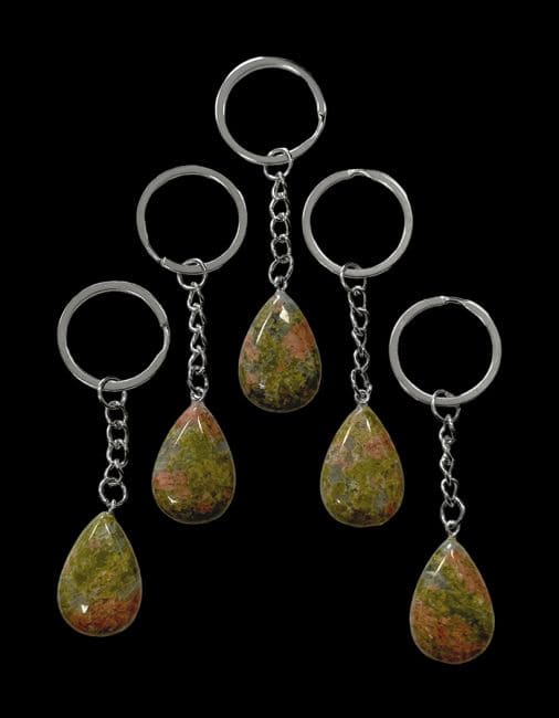 incenso ad Portachiavi a goccia Unakite A 30mm x 5|it