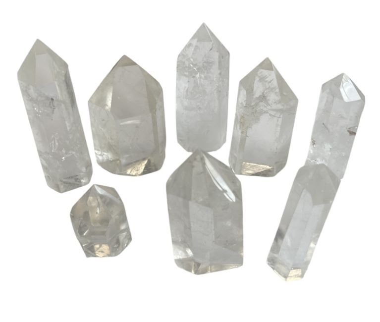 Prismi in cristallo di rocca del Madagascar - 8 pezzi 1.020k
