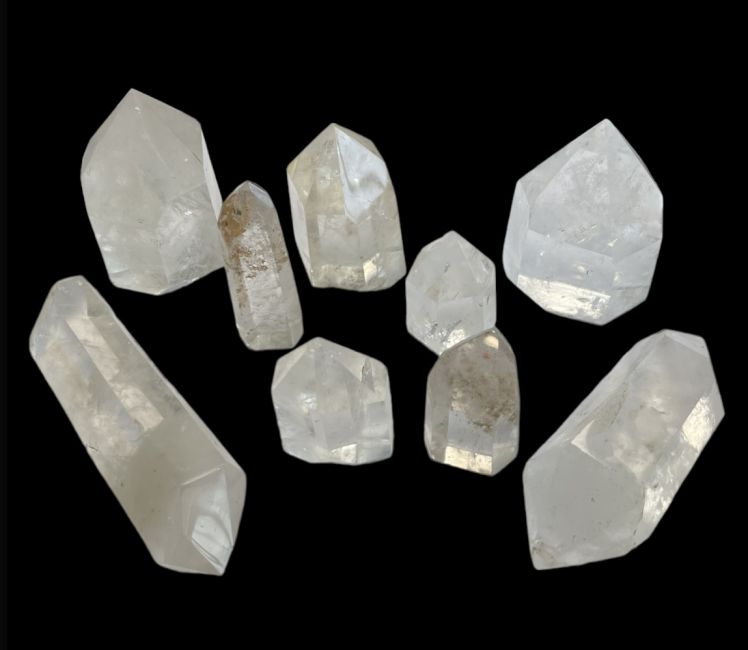 Prismi di cristallo di rocca del Madagascar - 9 pezzi 1.392k