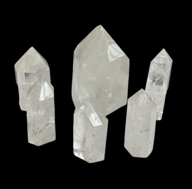 Prismi in cristallo di rocca del Madagascar - 6 pezzi 1.500k