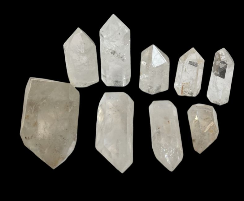 Prismi di cristallo di rocca del Madagascar - 9 pezzi 1.700k