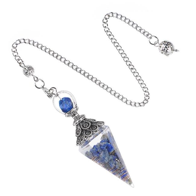 Pendolo in orgonite lapislazzuli 6 facce