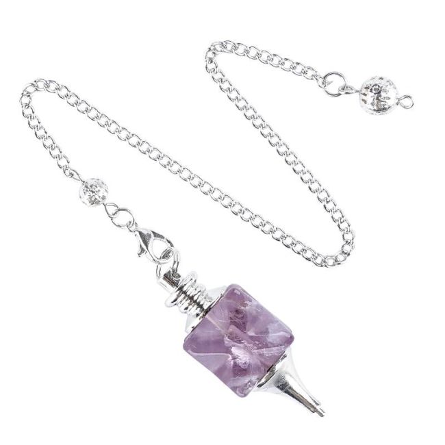 Pendolo divinatorio Merkaba in ametista