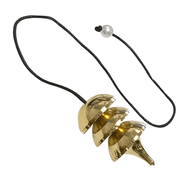 Pendolo Osiride in Ottone con Cordoncino in Pelle