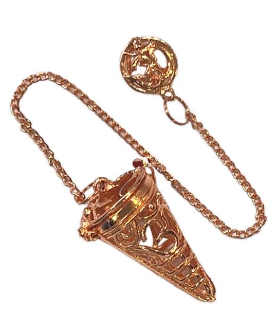 Pendolo Conico Om in Ottone ramato