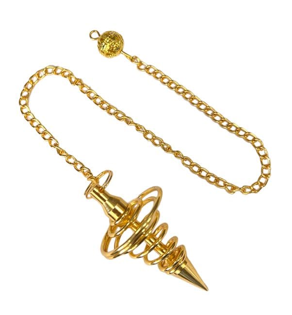 Spirale metallica pendolo dorado 4 cm