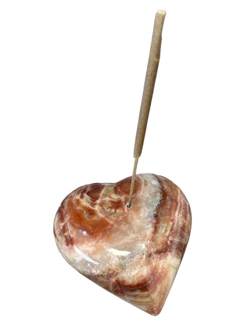 incenso ad Portaincenso Cuore pietra onice 7x2.5cm