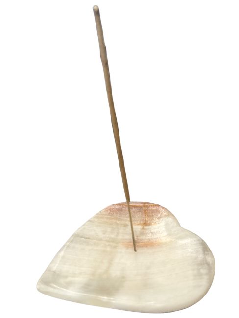 incenso ad Portaincenso Cuore pietra onice 7x2.5cm