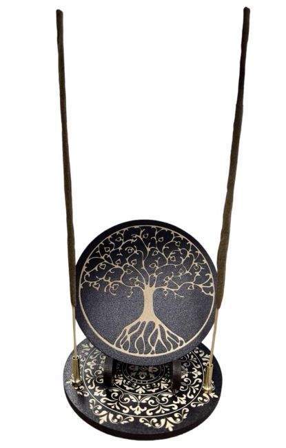 Piastra di ricarica porta incenso albero della vita 10 cm