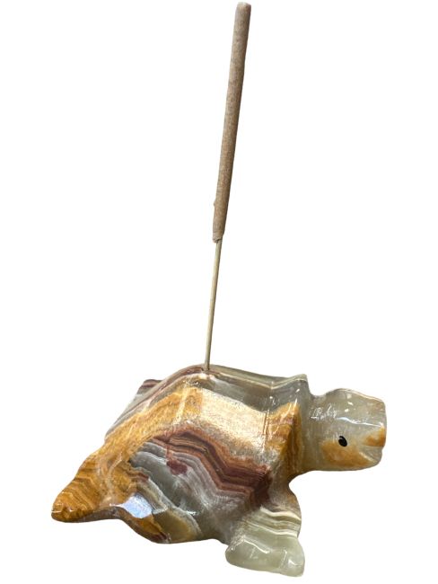 incenso ad Portaincenso tartaruga pietra onice 6cm